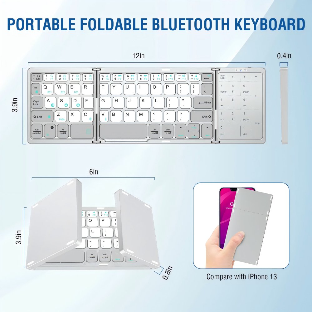 Custom Rapid Trigger Keyboard Manufacturing LOW MOQ OEM ODM Ergonomic Mini Bluetooth Folding Keyboard Double Foldable