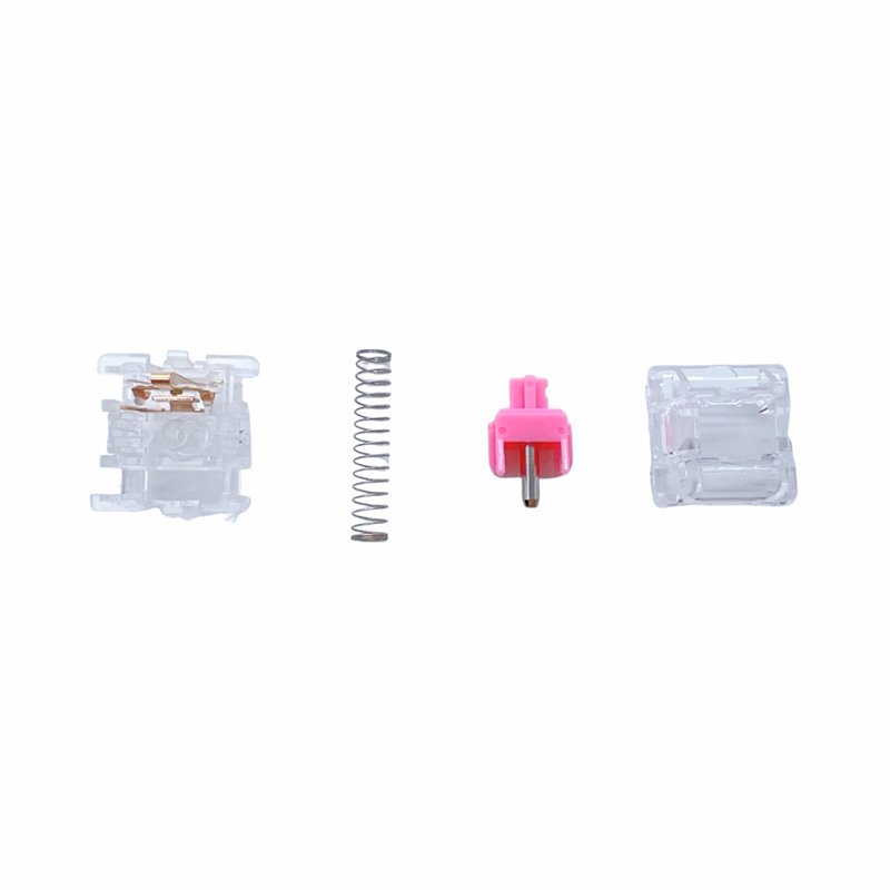 TECSEE New Arrival Honey Peach linear 5 pin Metal Stem Gaming Mechanical DIY Hotswap Keyboard Switches