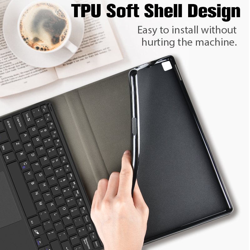 Trackpad Keyboard case for ipad 9 8th generation 2020 with pencil holder leather Case Cover