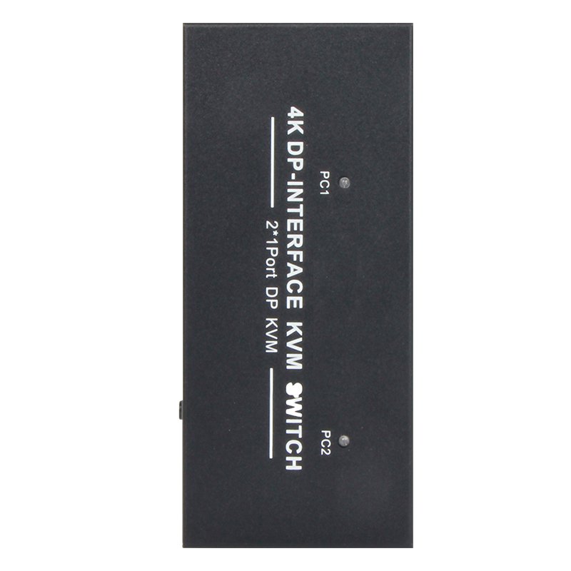VCOM 2 In 1 Out DP KVM Switch 4K 60Hz Keyboard Video Mouse External Button Control DisplayPort Switcher Box