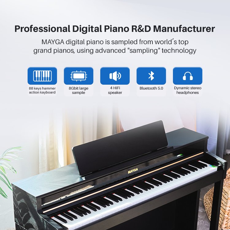 MAYGA CX-200 model 88 key progressive hammer action keyboard Electronic Piano