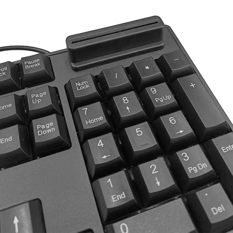 Keyboard with smart card reader