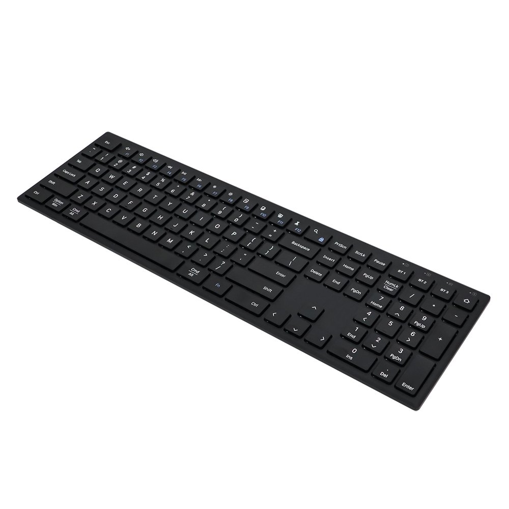 Full Size Ultra Thin Wireless Keyboard 2.4Ghz Computer Full Size Keyboard for PC Laptop Home Office