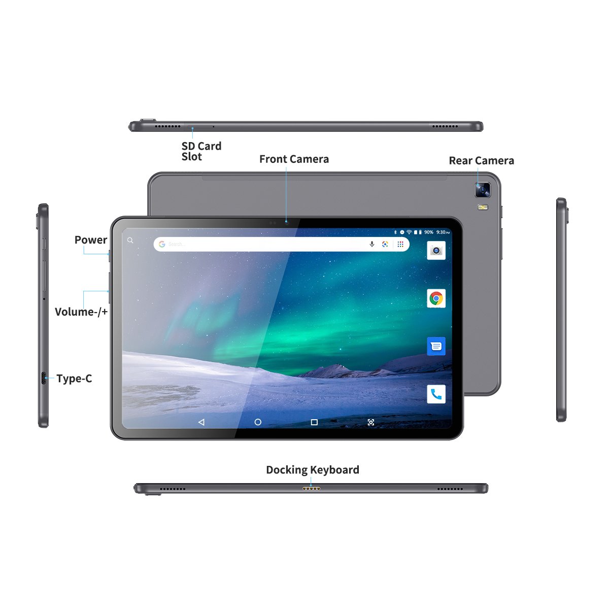 2023 new model Big Storage 6GB+128GB 10inch tablet pc Incell tab Android 13 4G LTE Tablette PC Big Display for learning