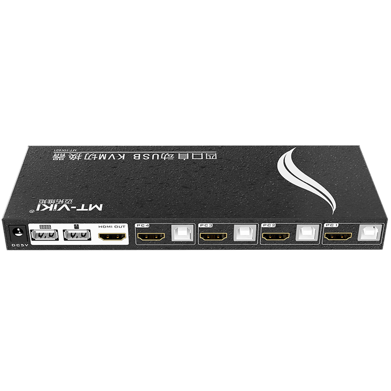 Hotkey HDMI KVM Switch 4K 60Hz, MT-VIKI USB 4 Port HDMI KVM Switcher 4 in 1 out