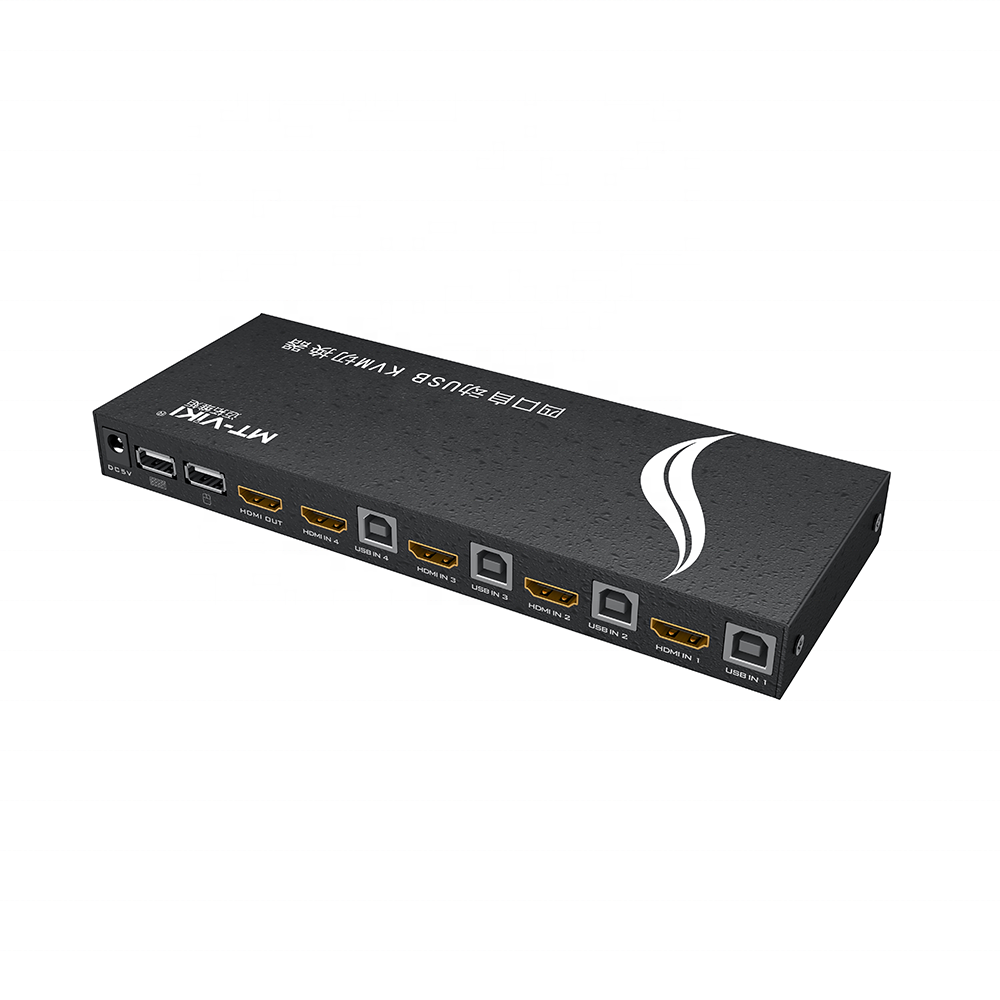 Hotkey HDMI KVM Switch 4K 60Hz, MT-VIKI USB 4 Port HDMI KVM Switcher 4 in 1 out