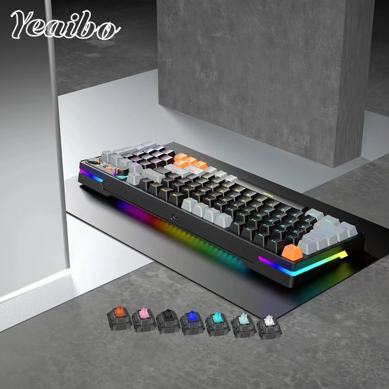 usb computer switch switches wireless mechanical ergonomic 60% rgb backlight mini wire backlit mechan custom gaming keyboard