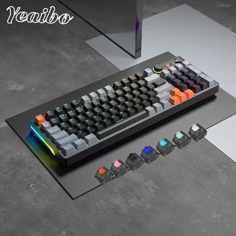 usb computer switch switches wireless mechanical ergonomic 60% rgb backlight mini wire backlit mechan custom gaming keyboard