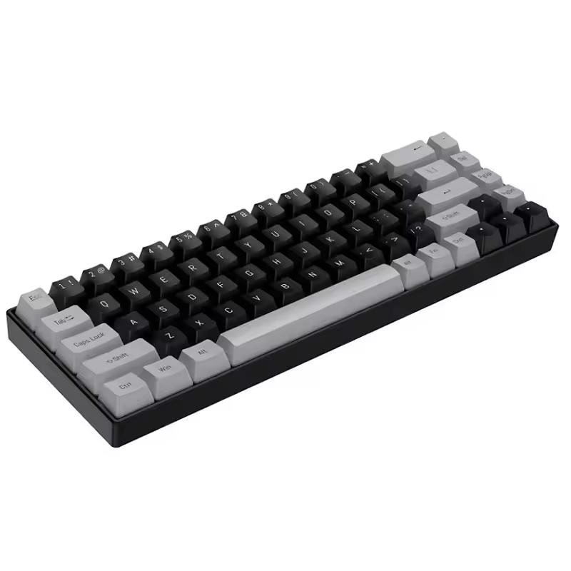 60% Mini Gasket-Structured Rechargeable Bluetooth Mechanical Keyboard: Hot-Swappable Red Switches & RGB for Gaming 68 key