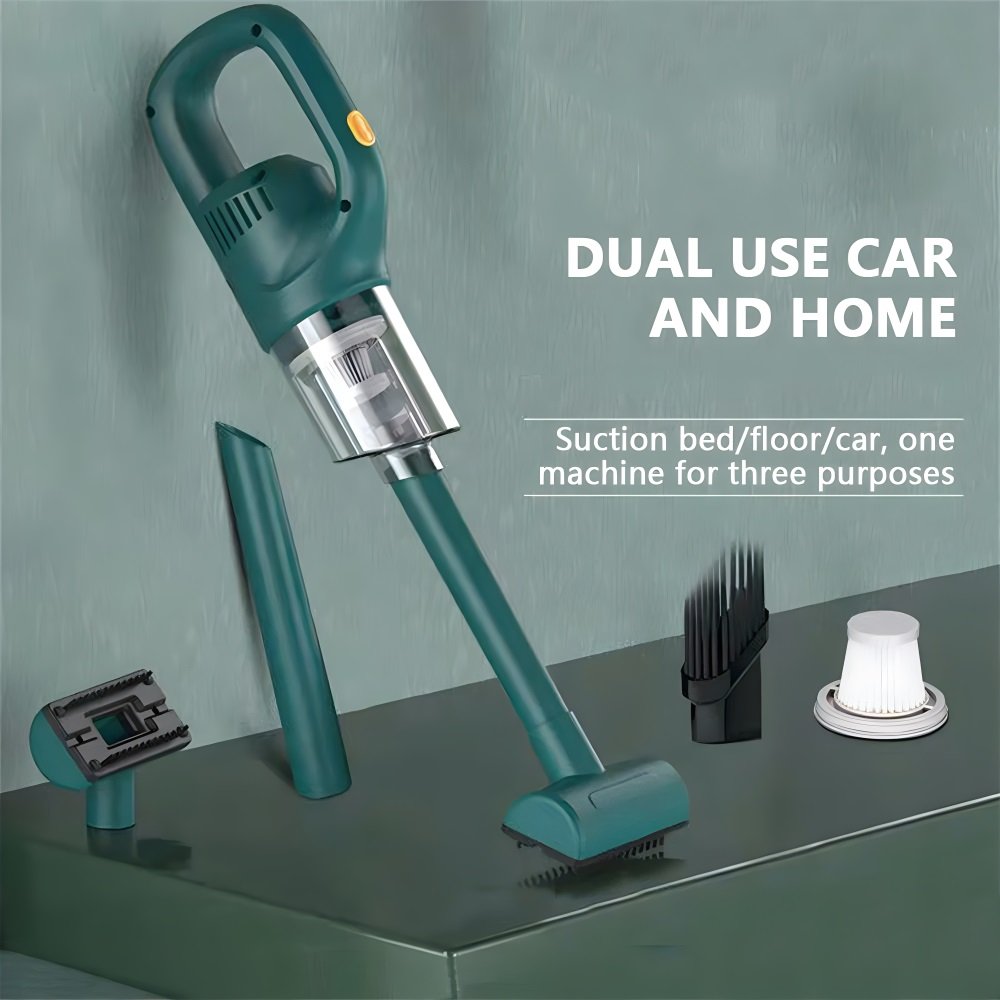 2 In 1 Small Portable Household USB Rechargeable Strong Suction Wireless Handheld Electric Stick Vacuum Cleaner For Home Office