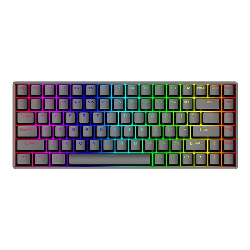 DK84 pro mobile computer ergonomic clavier gaming teclado sem fio metal cnc backlit wireless mechanical keyboard