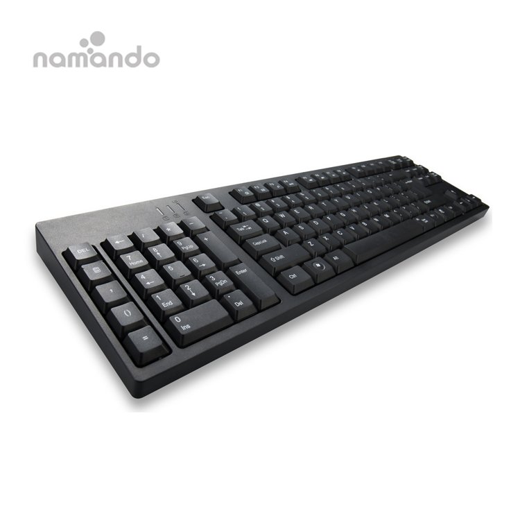 Left Hand Ergonomic Keyboard with USB HUB Function Computer USB Wired Keyboard 104 Keys for Oficce Home