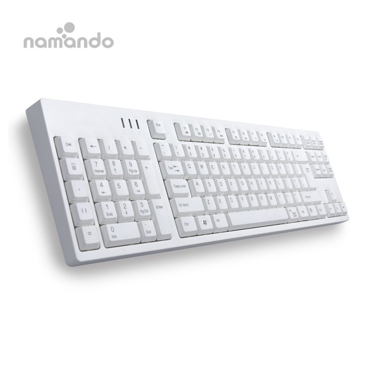 Left Hand Ergonomic Keyboard with USB HUB Function Computer USB Wired Keyboard 104 Keys for Oficce Home