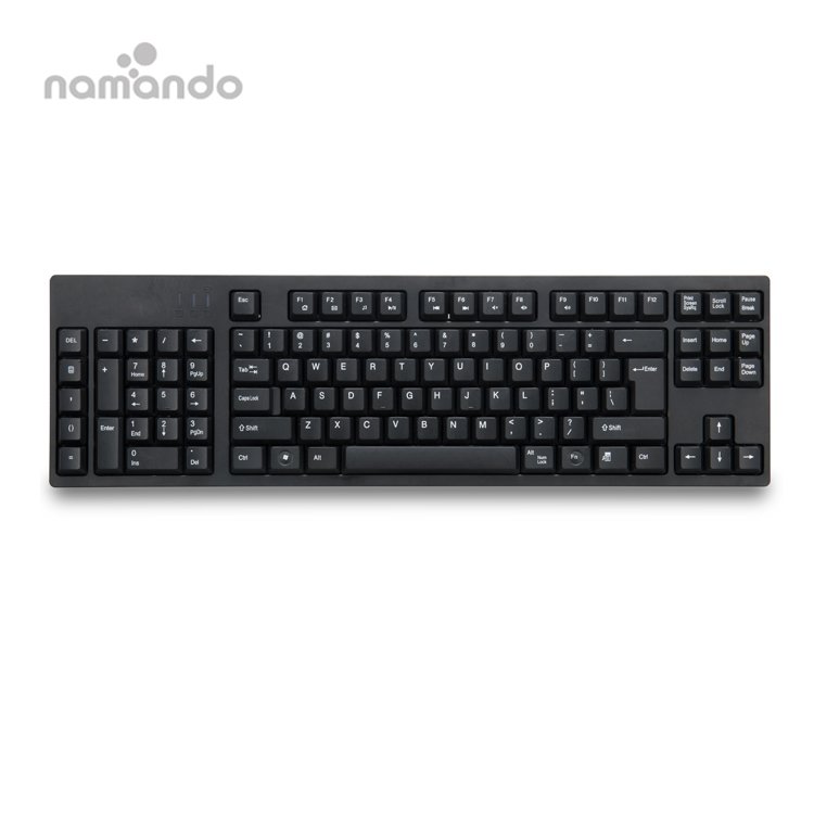 Left Hand Ergonomic Keyboard with USB HUB Function Computer USB Wired Keyboard 104 Keys for Oficce Home