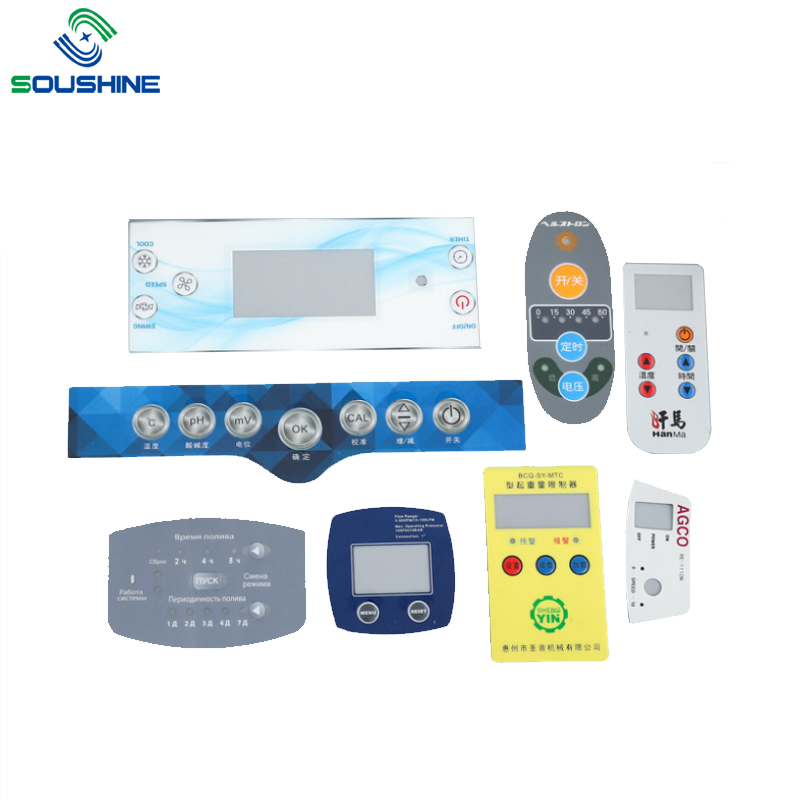 Customized Embossed Graphic Overlay Membrane Keyboard For Instrument Panel