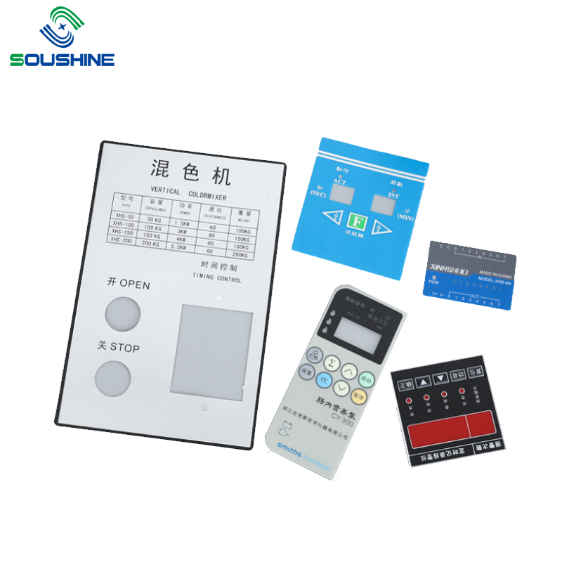 Customized Embossed Graphic Overlay Membrane Keyboard For Instrument Panel