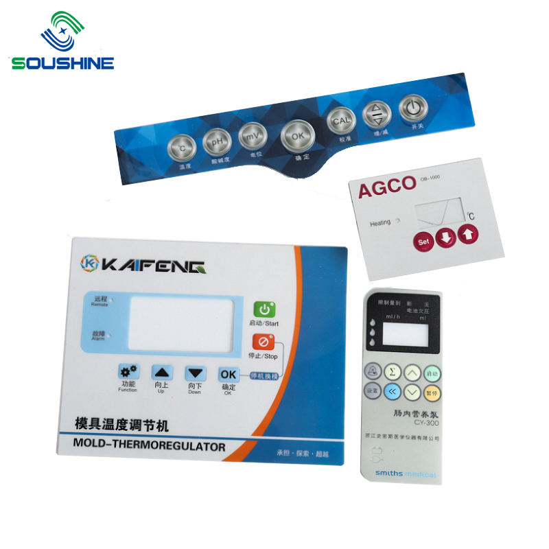 Customized Embossed Graphic Overlay Membrane Keyboard For Instrument Panel