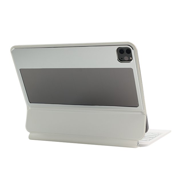 12.9" Spanish Photovoltaic Trackpad Leather Cover Case IPX7 Waterproof BT 5.2 Tablet Magic Keyboard For iPad