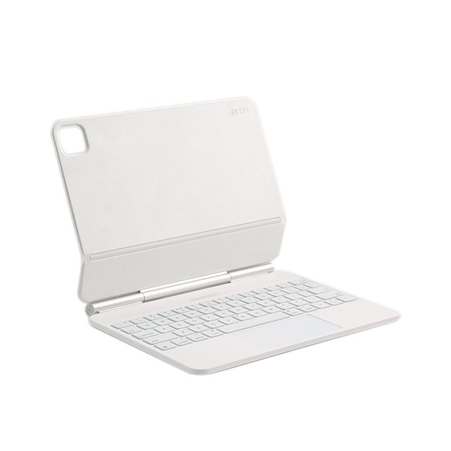 12.9" Spanish Photovoltaic Trackpad Leather Cover Case IPX7 Waterproof BT 5.2 Tablet Magic Keyboard For iPad