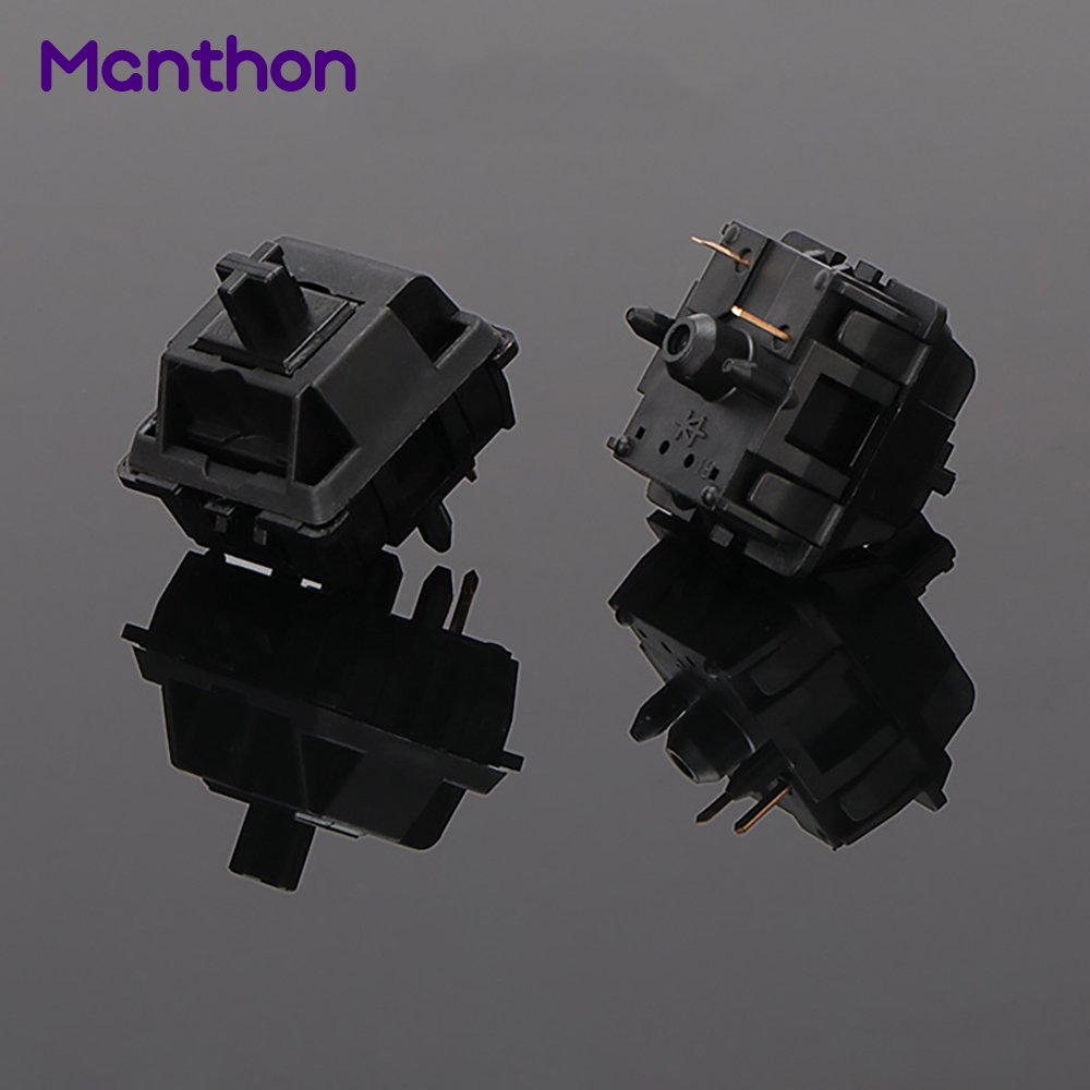 JWK Gold-plated Spring 5 Pin Pre-Lubed Black Nylon V1 V2 Linear Keyboard Switches
