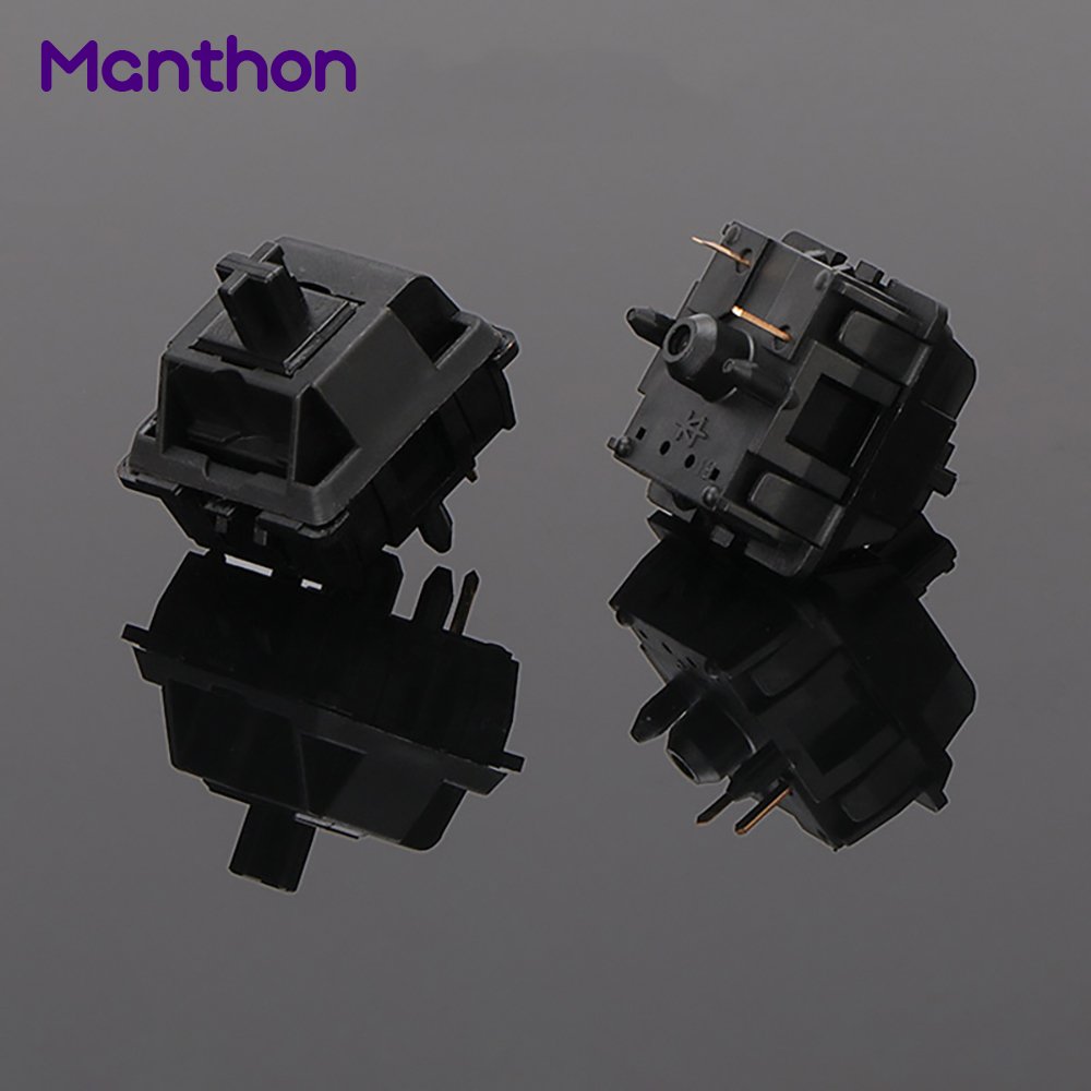 JWK Gold-plated Spring 5 Pin Pre-Lubed Black Nylon V1 V2 Linear Keyboard Switches