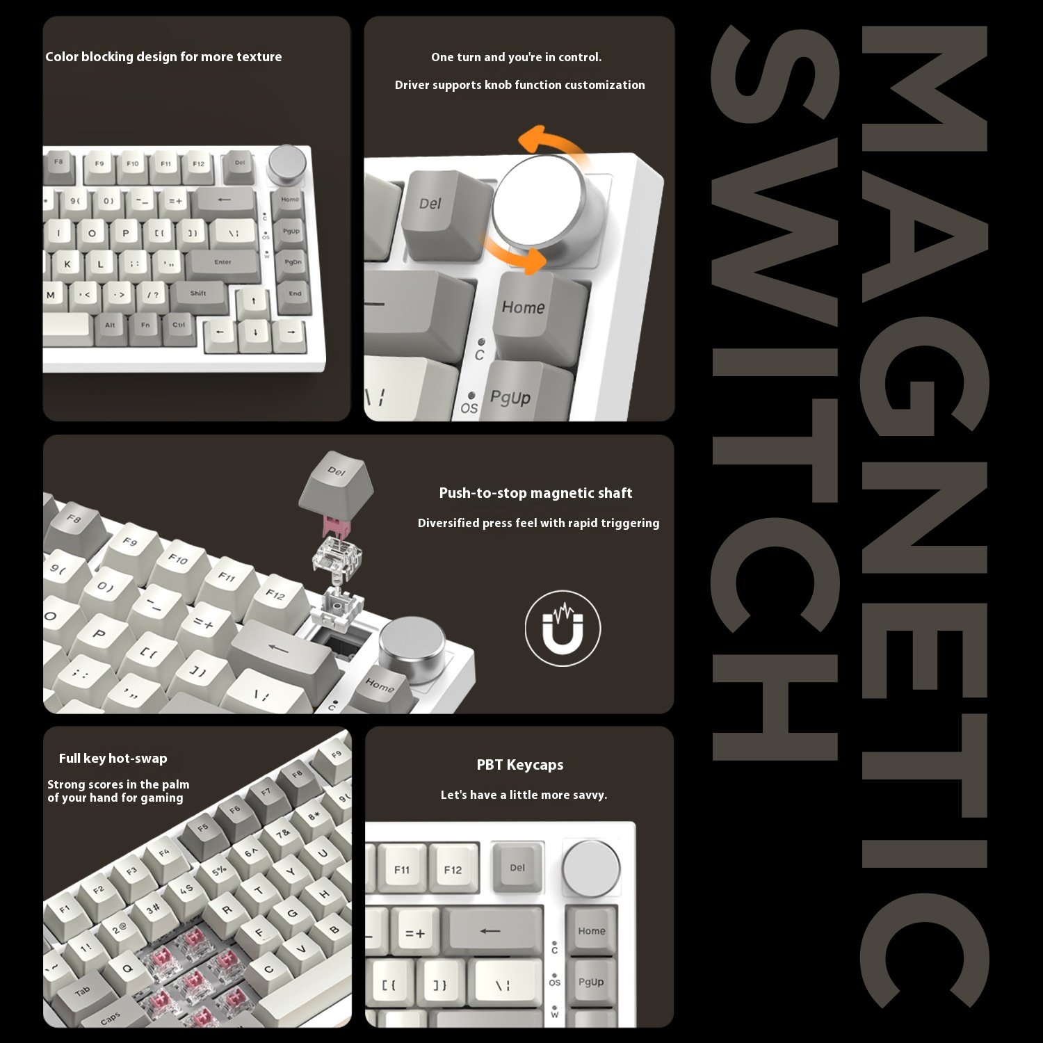 Attack Shark K85 ATTACK SHARK K85 Rapid Trigger 75% Wired Mechanical Gaming Keyboard