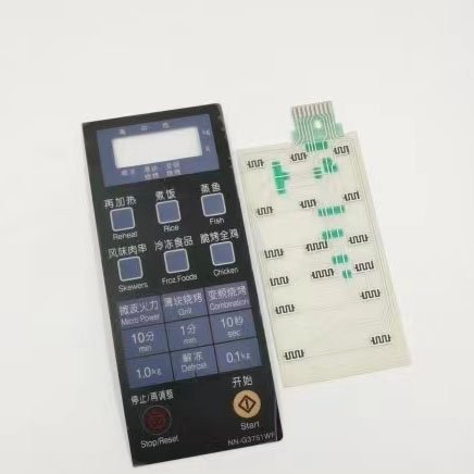 Electronics Metal Dome Tactile Push Button Microwave Oven Membrane Switch Control Panel Led Membrane Keypads