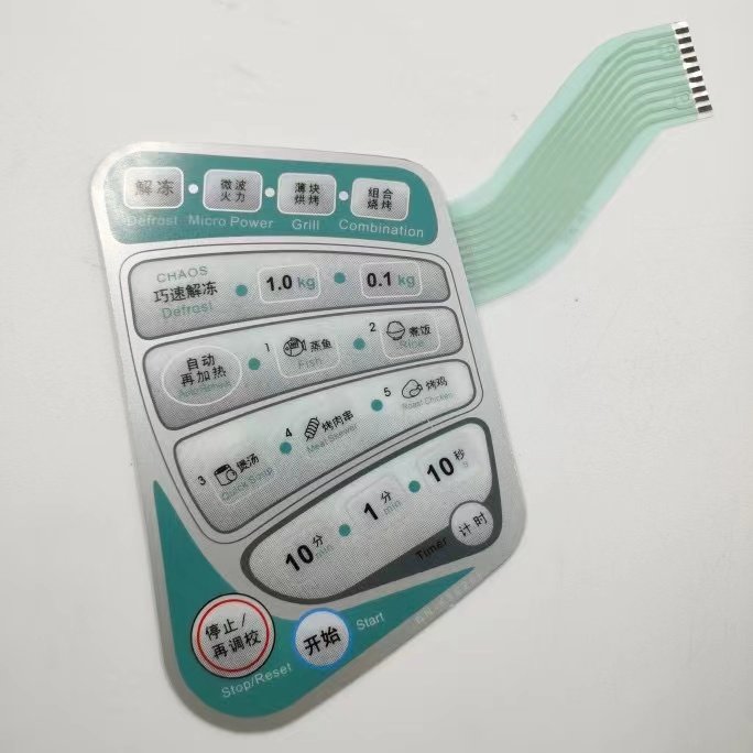 Electronics Metal Dome Tactile Push Button Microwave Oven Membrane Switch Control Panel Led Membrane Keypads