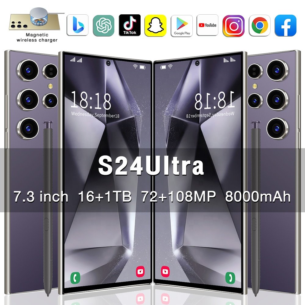 2024 new ultra-high speed S24 Ultra 16GB+1TB 5G smart phone 7.2-inch 48MP+100MP Snapdragon 8+2 Android 14 game phone