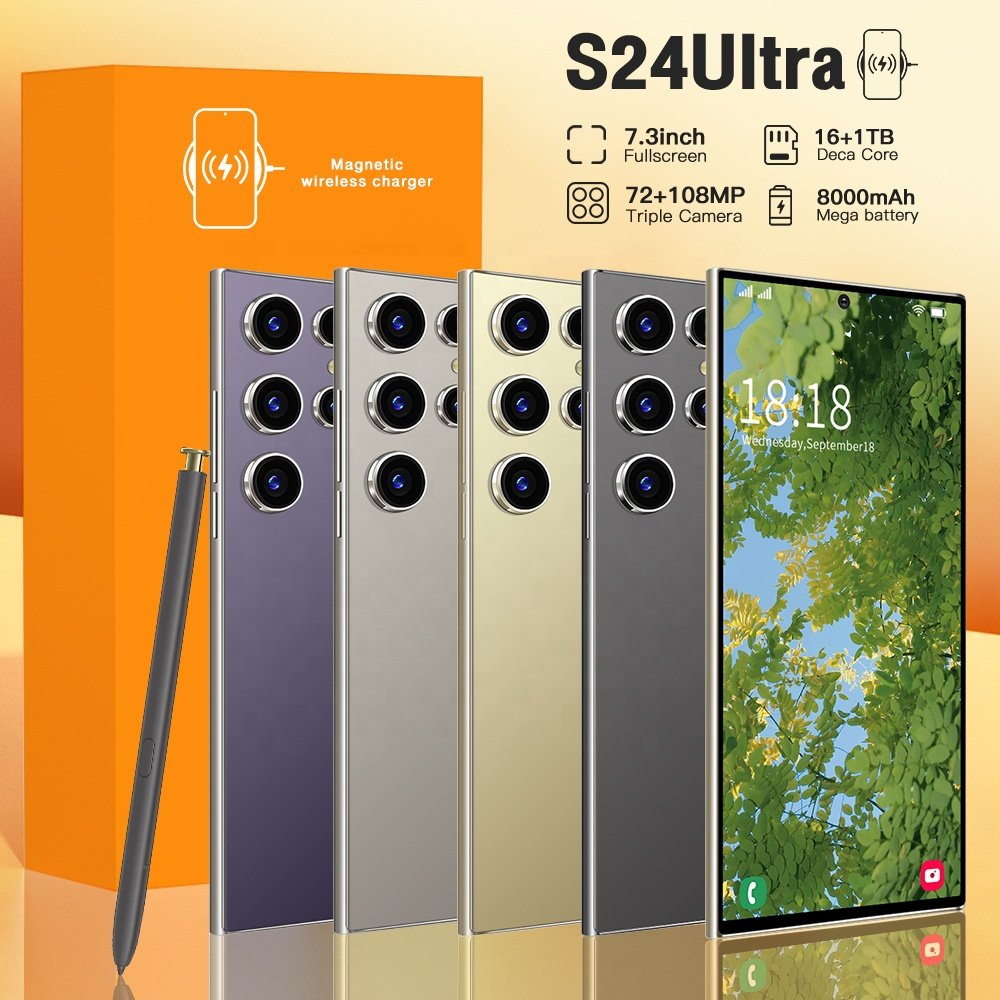 2024 new ultra-high speed S24 Ultra 16GB+1TB 5G smart phone 7.2-inch 48MP+100MP Snapdragon 8+2 Android 14 game phone