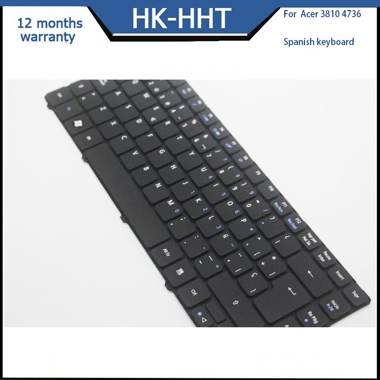 pointer no backlight laptop keyboard for Acer 3810T 4736Z Spanish keyboard with frame