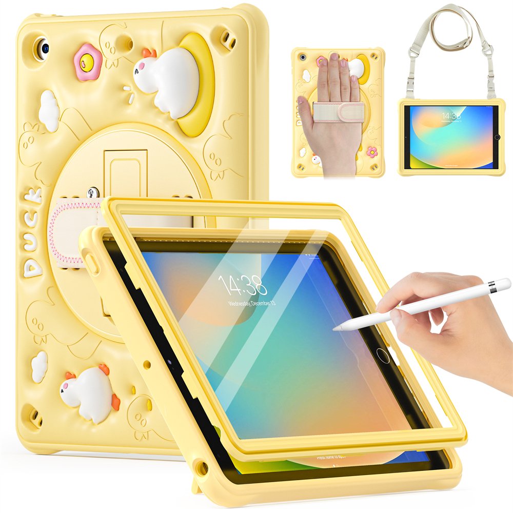 White Little Duck TPU Silicone Case for Apple iPad 10.2 2021 Anime Cover For iPad 9th Generation