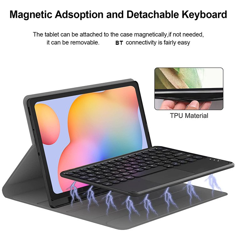 For Samsung Tab S9 Tablet Keyboard Cover For Samsung Galaxy Tab S9 FE Case With Wireless Touchpad Keyboard 11 Inch Keyboard Case