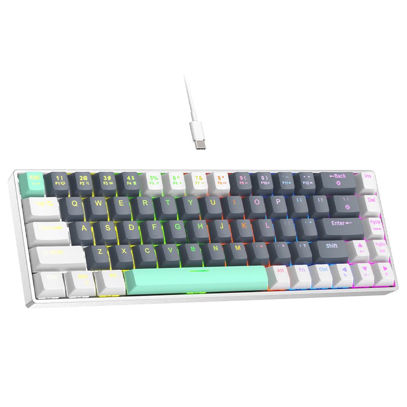 K610 60% Mechanical Keyboard Blue Switch Plug and Play 61 Keys Anti-Ghosting Gamer Gaming Keyboard for Computer PC Laptop Gamer