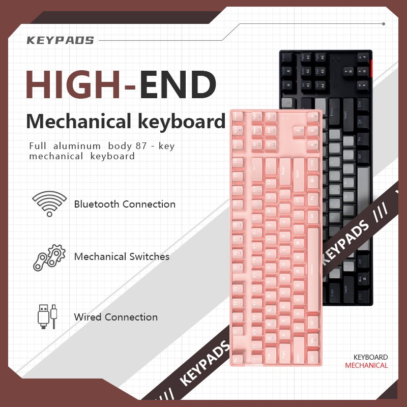 Portable 87 Keys Wired Single RGB LED Laptop Keyboard New PVC ABS Material for Office Study Gaming & Desktop Use