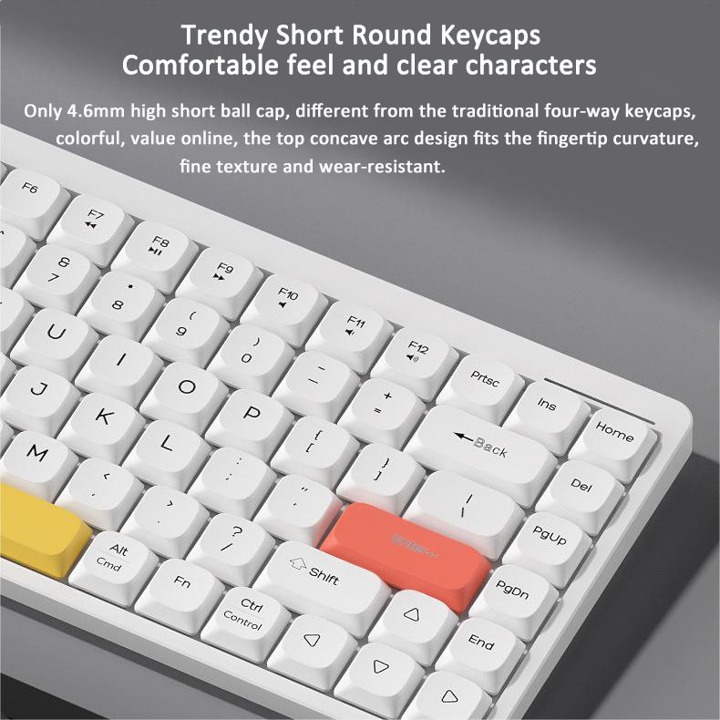 PCTECH YK84 Wireless Gaming Keyboard 2.4G Low Switch wireless BT5.0 Bluetooth Keyboard Mechanical Keyboard