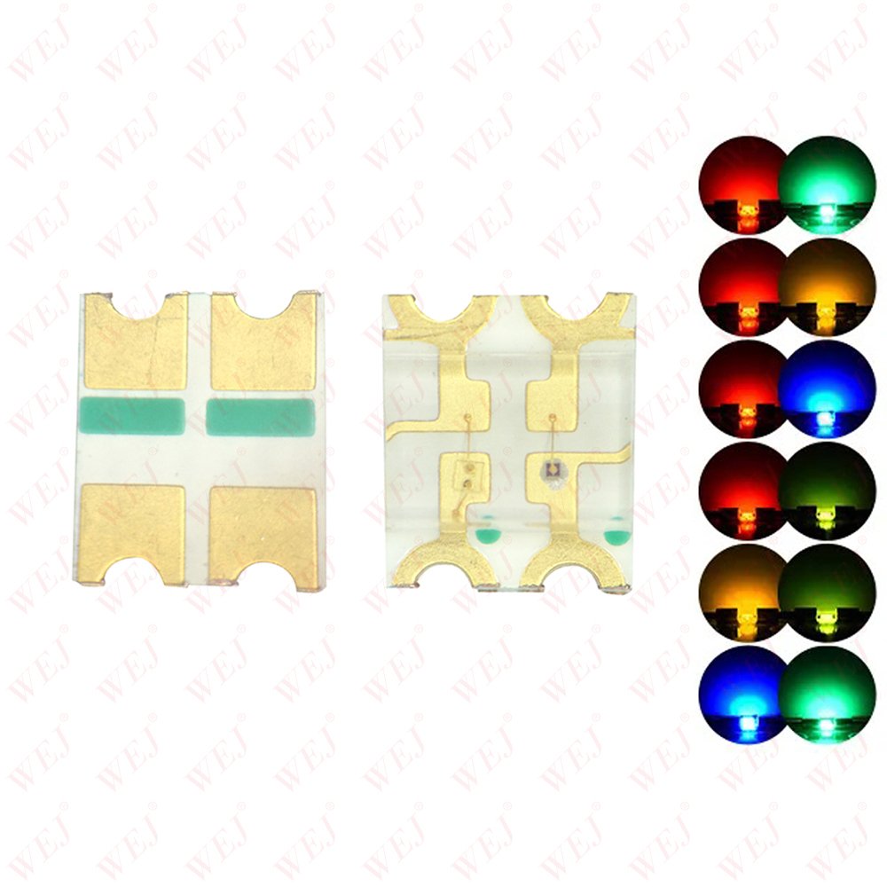 1210 0.35mm red&blue bi-color led for membrane switch led 3227 640nm+465nm red&blue bi-color chip led with zener diode