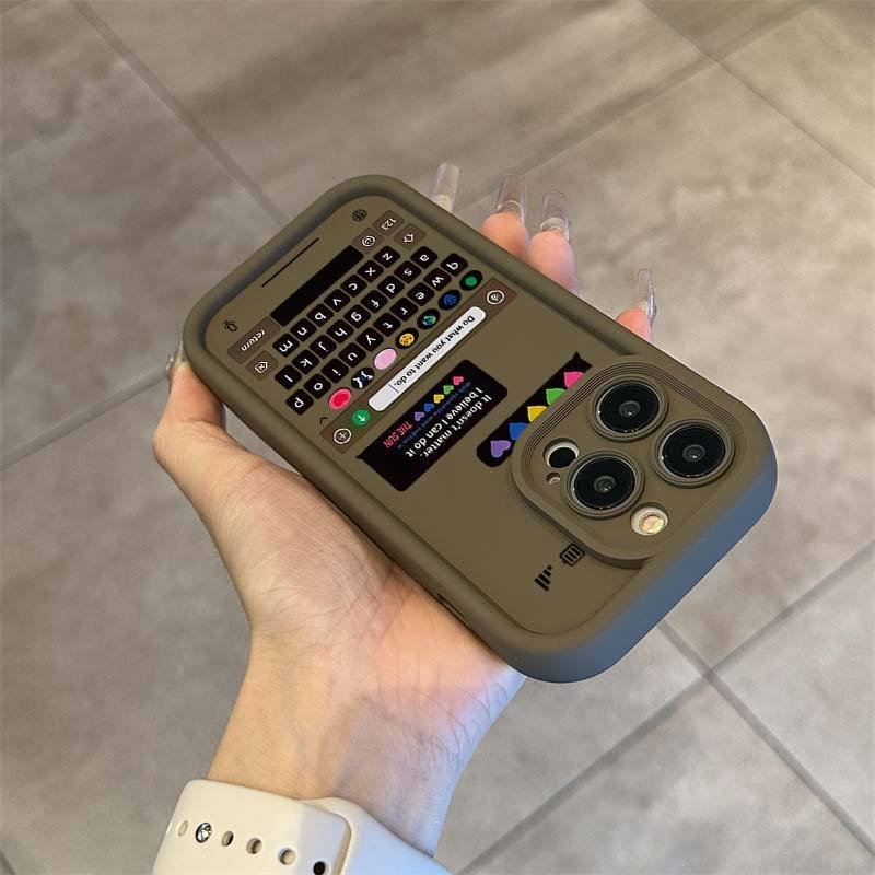 Keyboard Keys Cartoon Case For IPhone 14 15 13 11 12 Pro Max XS X XR 7 8 Plus SE 2020 2022 Shockproof Funda Cover