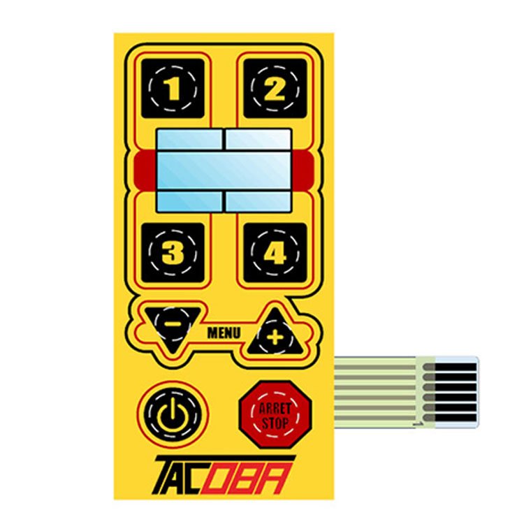 Custom polydome tactile membrane switch and circuit industrial membrane keyboard
