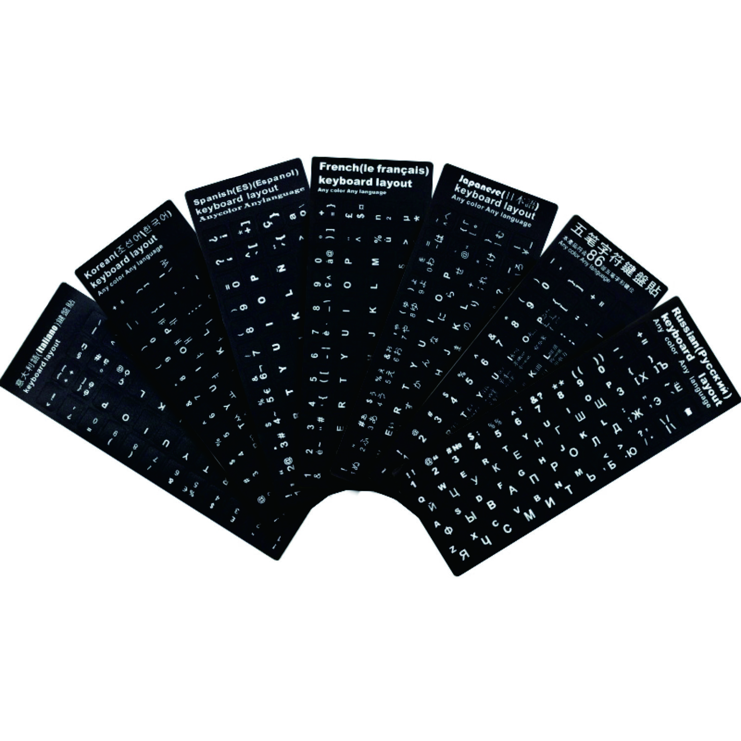 Customized National Language Design Laptop Computer Keyboard Stickers Labels Russian French Thai Language Farsi