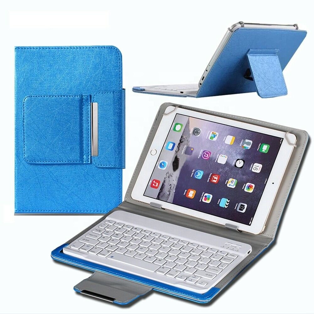 Custom arabic spanish russian UK US wireless bluetooth keyboard case cover with stand universal for 7 inch tablets