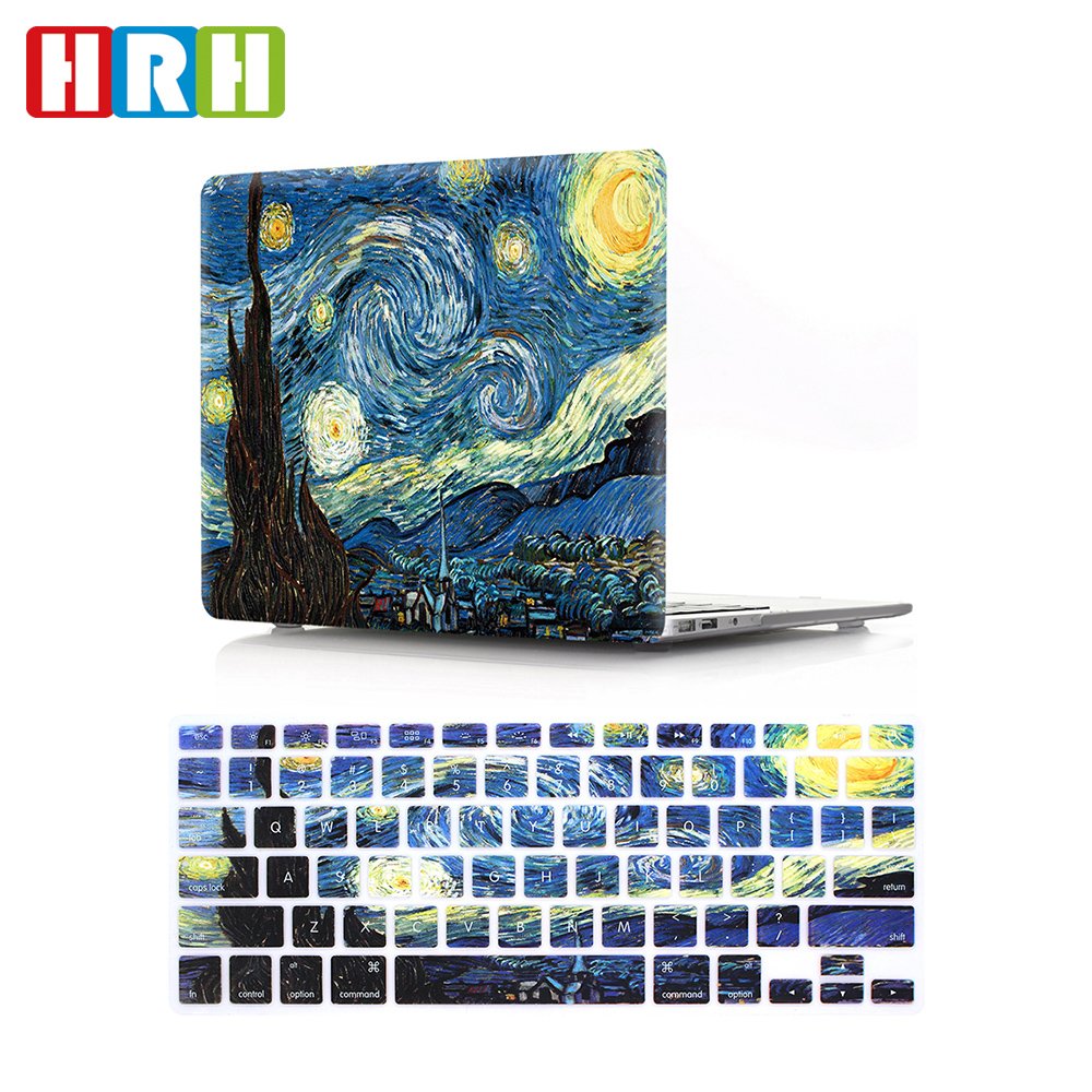 2 in 1 Colorful case matte Hard Case skin silicone case cover for macbook pro air laptop hard keyboard cover