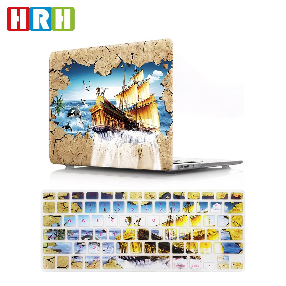 2 in 1 Colorful case matte Hard Case skin silicone case cover for macbook pro air laptop hard keyboard cover