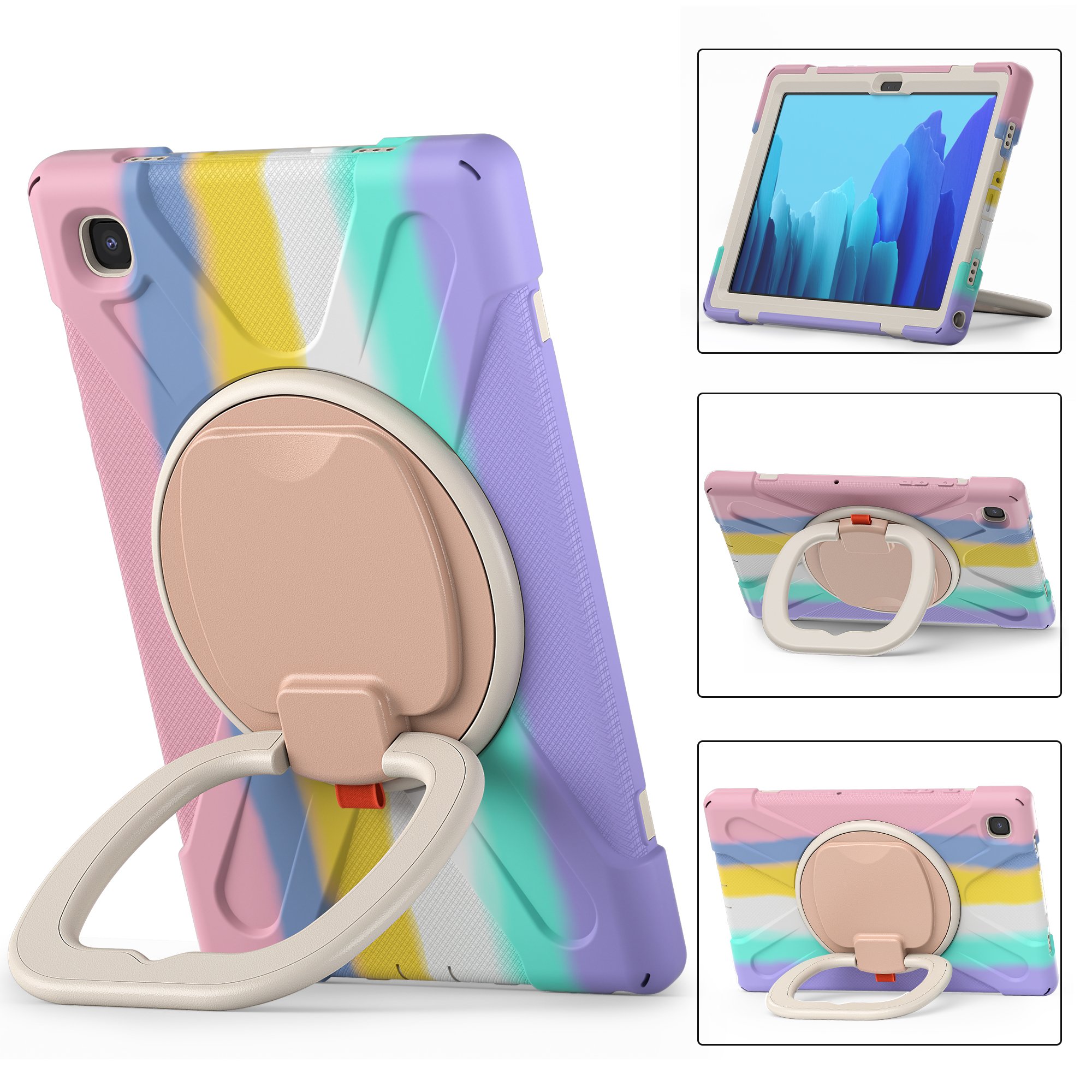 GSCASE Shockproof Silicone Rubber Back Cover Rugged Protector Holder Tablet Case For Samsung Galaxy Tab A7 lite 8.7 inch t220