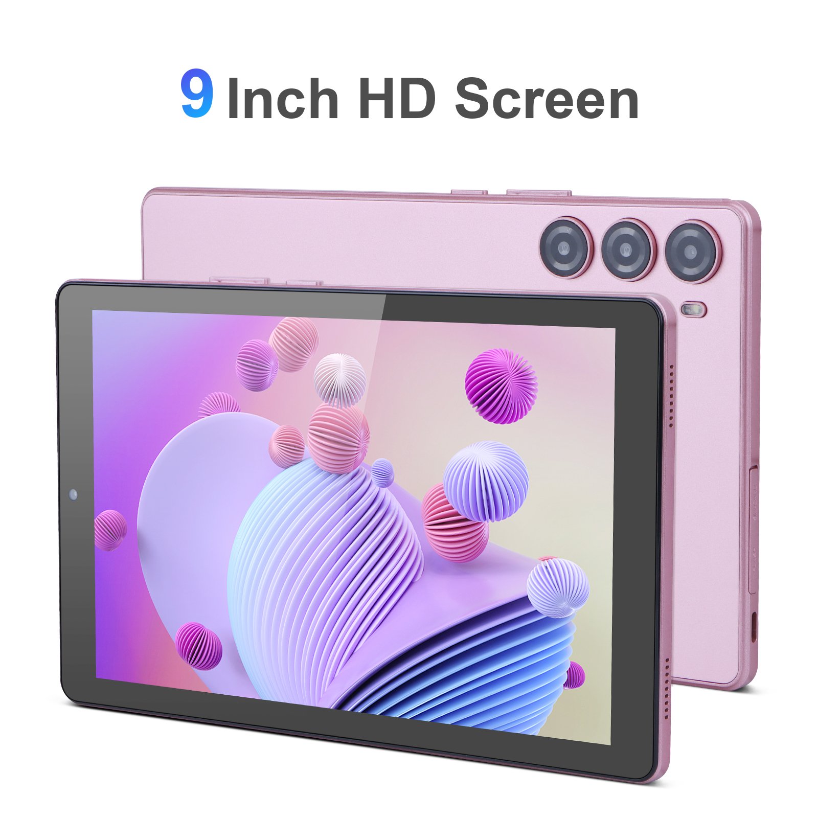 C idea Factory China 9 inch Tab 8GB RAM 512GB ROM 8000mAh WiFi Android 12 Tablet for Adults Dual Camera IPS Screen CM925-Pink