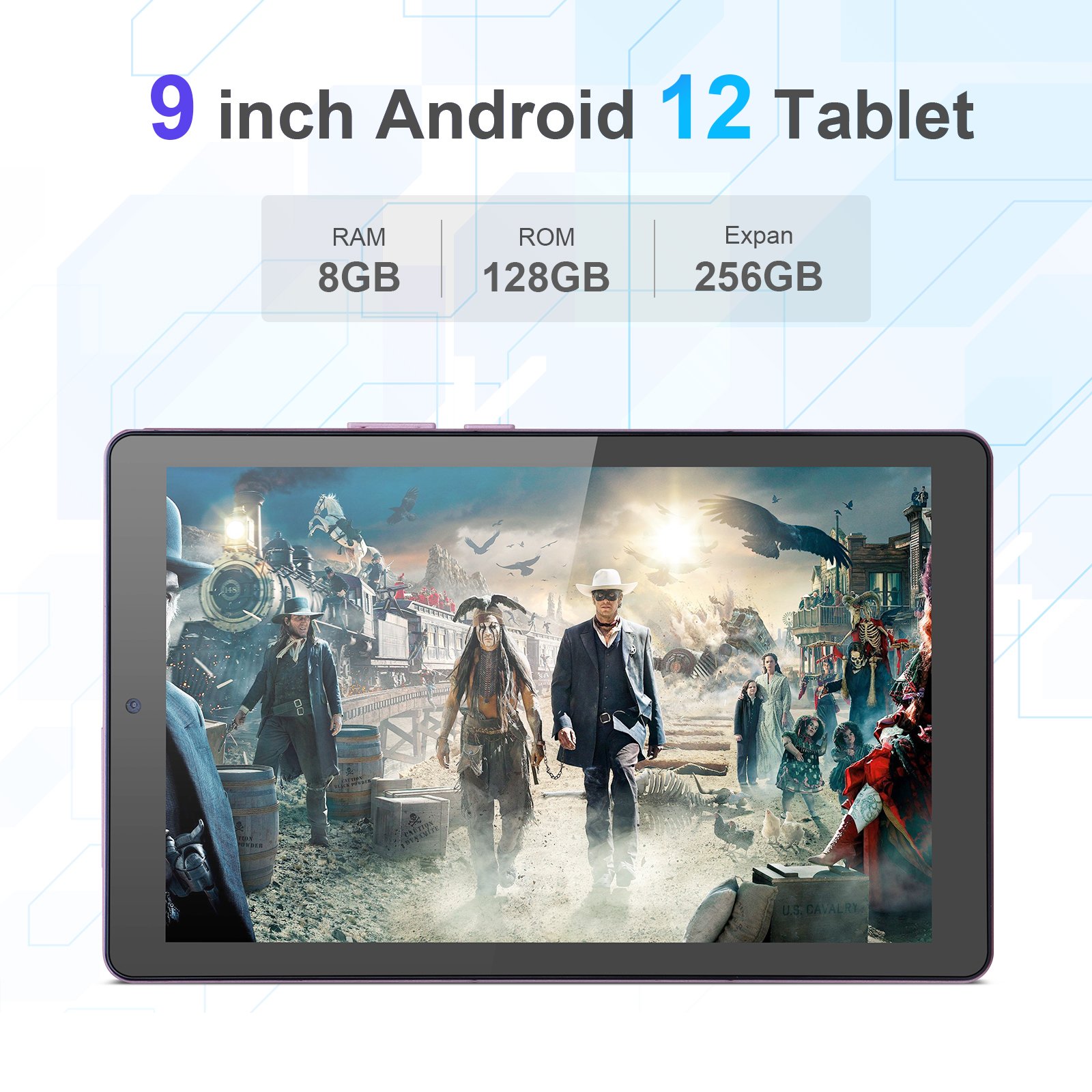 C idea Factory China 9 inch Tab 8GB RAM 512GB ROM 8000mAh WiFi Android 12 Tablet for Adults Dual Camera IPS Screen CM925-Pink