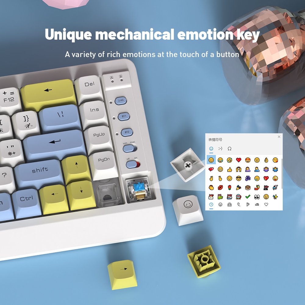 Custom Wireless Wired Gaming Keyboard Blue Switch Red Switch RGB Backlit 60 Percent 69-70 Keys Mechanical Gaming Keyboard