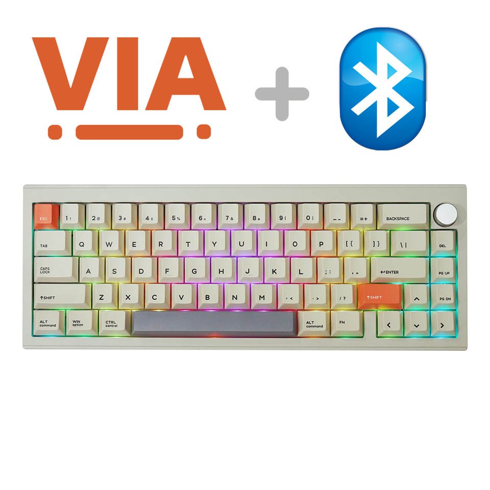 cidoo V65 Mechanical Keyboard CNC Aluminum Case 65% Gasket hand lubed quark matte switch VIA custom Layout