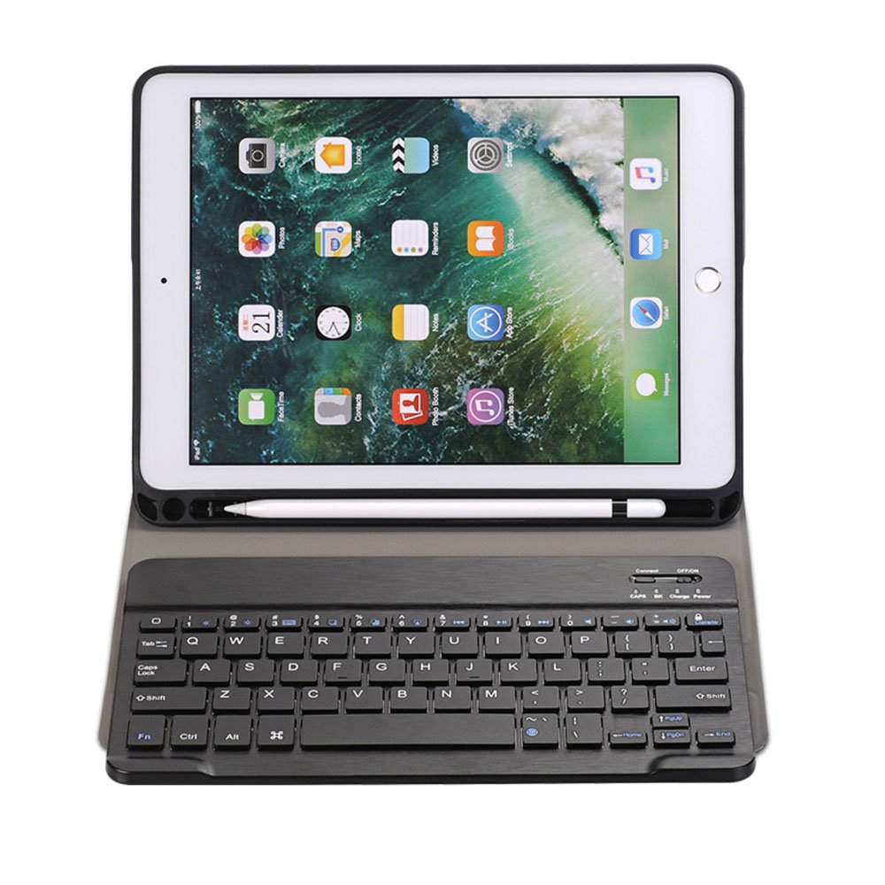 9.7 10.2 12.9 inch wireless keyboard tablet leather cover for ipad air pro mini 1/2/3/4/5/6/7/8/11th generation case