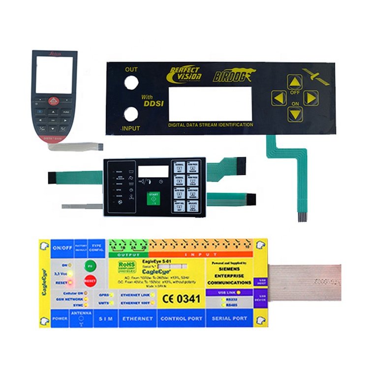 Custom Key Pad Graphic Overlay FPC circuit layer push Button Panel Membrane Keypad Keyboard Membrane Switch